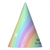 Regenboog 4e verjaardag meisje vierde feesthoedjes (Links)