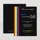 Regenboog 50ste verjaardag kaart (Voorkant / Achterkant)