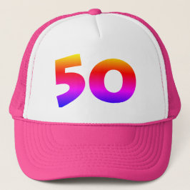 Regenboog 50ste verjaardagsfeestje trucker pet