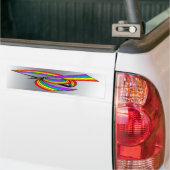 Regenboog # 5 Tattoo Bumpersticker (Op Truck)