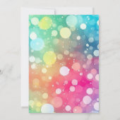 Regenboog 6 Jaar Oud 6e Verjaardagsfeestje Meisjes Kaart (Achterkant)