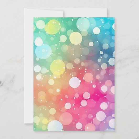 Regenboog 6 Jaar Oud 6e Verjaardagsfeestje Meisjes Kaart (Achterkant)