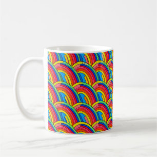 Regenboog 70s zon koffiemok