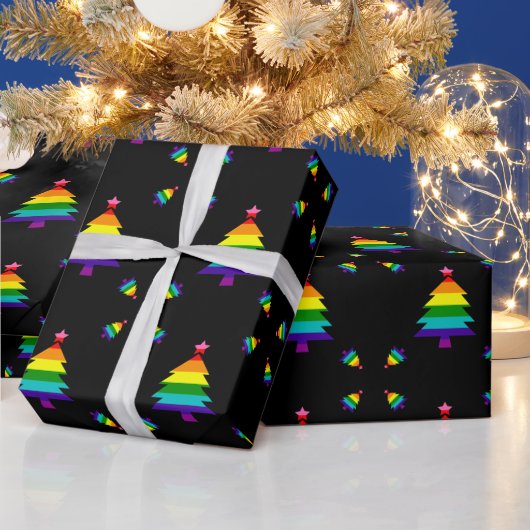 Regenboog 8 Stripes LGBT Pride Flag LGBTQ Kerstmis Cadeaupapier (Feestdagen)
