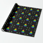Regenboog 8 Stripes LGBT Pride Flag LGBTQ Kerstmis Cadeaupapier (Uitgerold)
