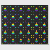 Regenboog 8 Stripes LGBT Pride Flag LGBTQ Kerstmis Cadeaupapier (Vlak)