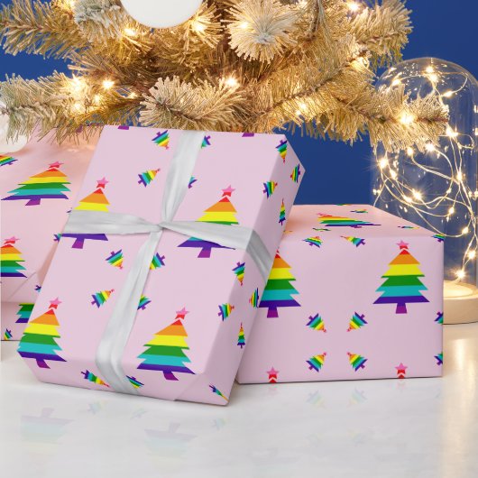 Regenboog 8 Stripes LGBT Pride Flag LGBTQ Kerstmis Cadeaupapier (Feestdagen)