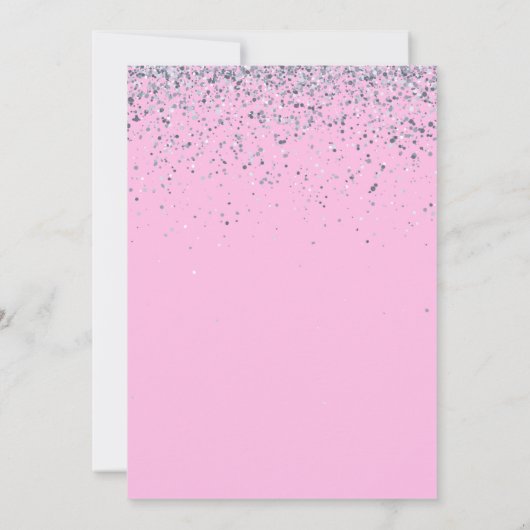 Regenboog 8e Verjaardagsfeestje Meisje Folie Ballo Kaart (Achterkant)