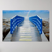 Regenboog aan het uiteinde van de pier poster (Voorkant)