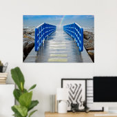 Regenboog aan het uiteinde van de pier poster (Thuiskantoor)