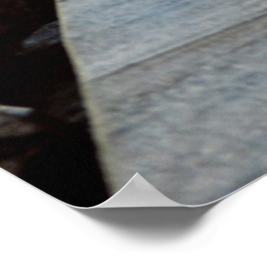 Regenboog aan het uiteinde van de pier poster (Hoek)