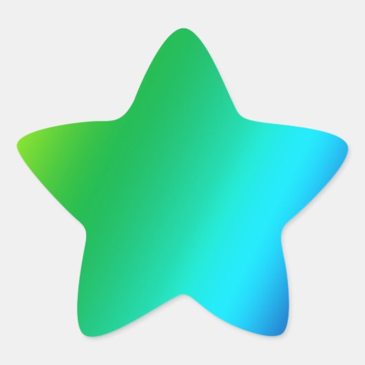 Regenboog aangepast ontwerp ster sticker (Voorkant)