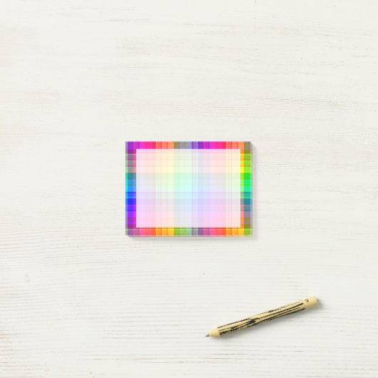 Regenboog, aangepast post-it® notes (Op bureau)
