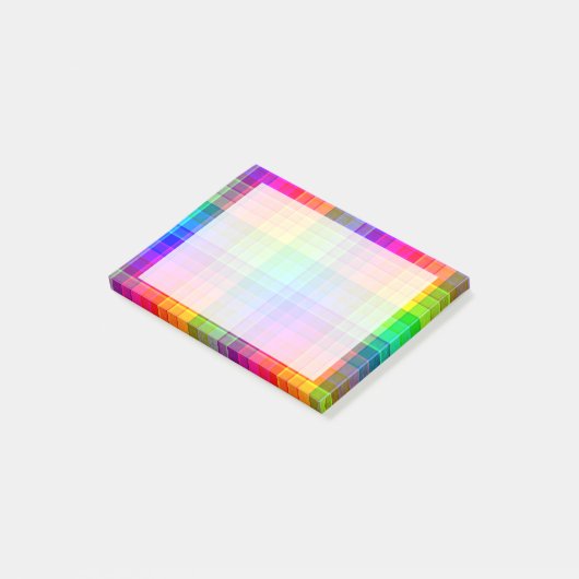 Regenboog, aangepast post-it® notes (Schuin)
