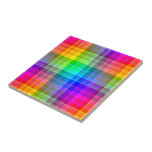 Regenboog, aangepast tegeltje<br><div class="desc">Dit regenboogvlakpatroon is helder en kleurrijk,  met een licht textuureffect. Het is een levendig,  levendig ingecheckt patroon dat er  uitziet als een achtergrond voor jouw tekst en foto's.</div>