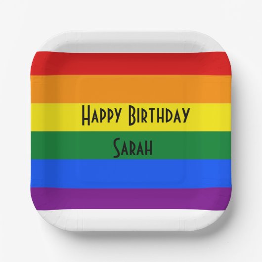 Regenboog aanpasbaar kinder partij Papier Bord (Voorkant)