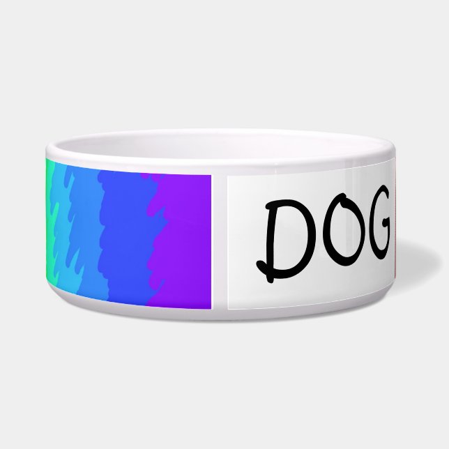 Regenboog Aanpasbare Dog Bowl Voerbakje (Achterkant)