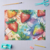 Regenboog Aardbeien Decoupage Tissuepapier (Craft)