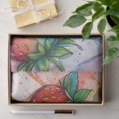 Regenboog Aardbeien Decoupage Tissuepapier (Geschenk)