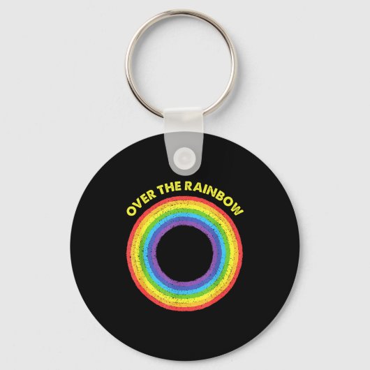 Regenboog aarde dag april 22 red de planeet sleutelhanger (Voorkant)