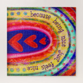 Regenboog aardig zijn voelt leuke vriendelijkheid  legpuzzel (Horizontaal)