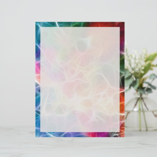 Regenboog Abstract 2 - 8,5" x 11" briefpapier (Staand voorkant)