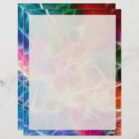 Regenboog Abstract 2 - 8,5" x 11" briefpapier (Voorkant / Achterkant)