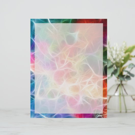 Regenboog Abstract 2 - 8,5" x 11" briefpapier (Staand voorkant)