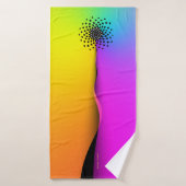 Regenboog Abstract Bloem Badhanddoek (Badhanddoek)