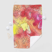 Regenboog Abstract Golfhanddoek (Insitu)