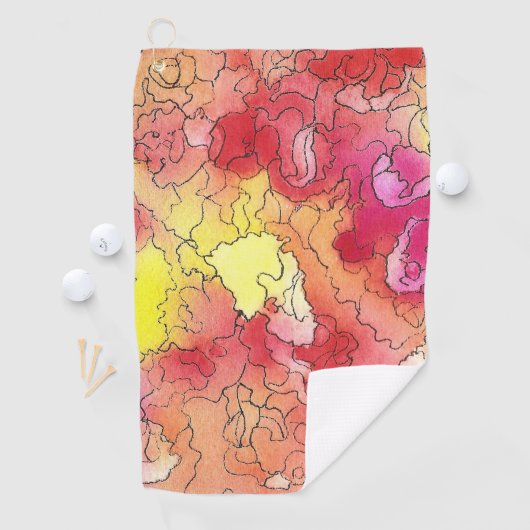 Regenboog Abstract Golfhanddoek (Insitu)