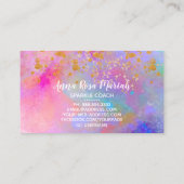 *~* Regenboog Abstract goudglitter Visitekaartje (Achterkant)