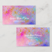 *~* Regenboog Abstract goudglitter Visitekaartje (Voorkant / Achterkant)