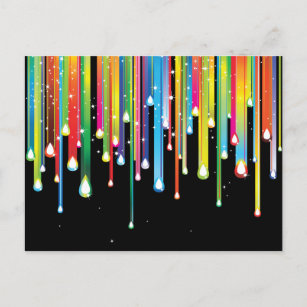 Regenboog ~ Abstract kleurenspectrum Regenjuwelen Briefkaart