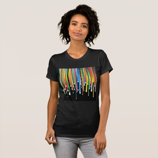 Regenboog ~ Abstract kleurenspectrum Regenjuwelen T-shirt (Voorkant volledig)