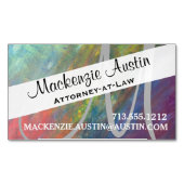 Regenboog Abstract | Koel Psychedelische penseelst Magnetisch Visitekaartje (Voorkant)