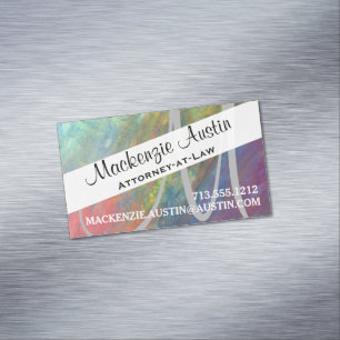 Regenboog Abstract Koel Psychedelische penseelst Magnetisch Visitekaartje