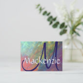 Regenboog Abstract | Koel Psychedelische penseelst Visitekaartje (Staand voorkant)