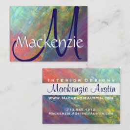Regenboog Abstract | Koel Psychedelische penseelst Visitekaartje