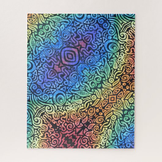 Regenboog Abstract Legpuzzel (Verticaal)