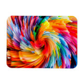 Regenboog Abstract Levendig Draaien Modern Magneet (Horizontaal)