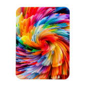 Regenboog Abstract Levendig Draaien Modern Magneet (Verticaal)