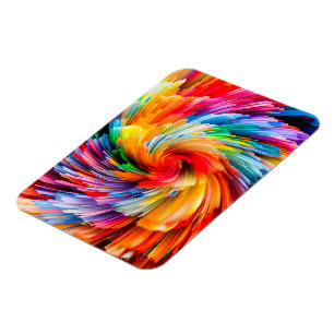 Regenboog Abstract Levendig Draaien Modern Magneet