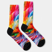 Regenboog Abstract Levendig Draaien Modern Sokken (Rechts)
