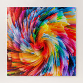 Regenboog Abstract Levendige Draaikolk Modern Legpuzzel (Horizontaal)