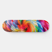 Regenboog Abstract Levendige Draaikolk Modern Persoonlijk Skateboard (Horizontaal)