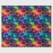 Regenboog Abstract op Zwart Cadeaupapier (Vlak)