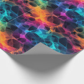 Regenboog Abstract op Zwart Cadeaupapier (Hoek)
