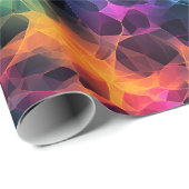 Regenboog Abstract op Zwart Cadeaupapier (Rol Hoek)