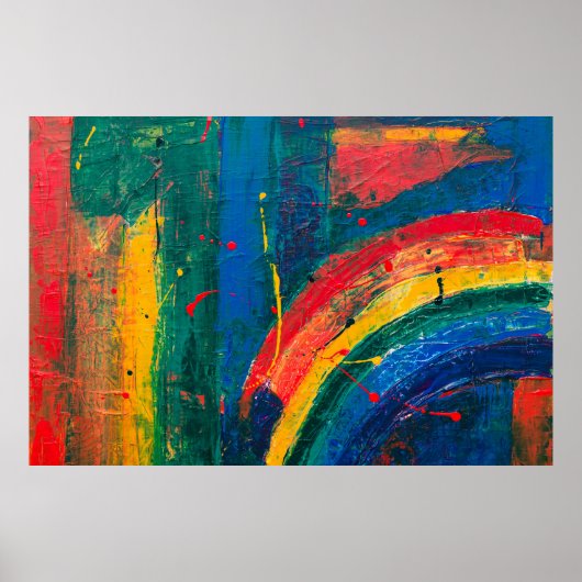 Regenboog Abstract Poster (Voorkant)